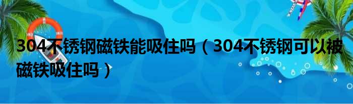 304不锈钢磁铁能吸住吗（304不锈钢可以被磁铁吸住吗）(图1)