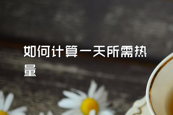 如何计算一天所需热量