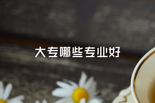 大专哪些专业好