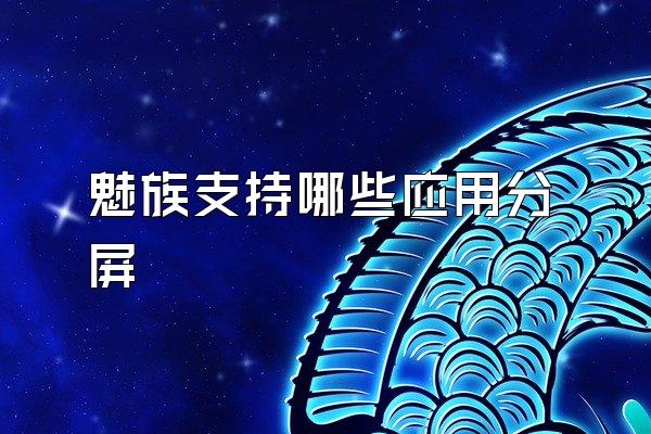 魅族支持哪些应用分屏